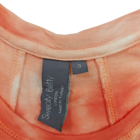 Sweaty Betty Easy Peazy Tank Top Womens Small Orange Tie Dye Athletic Yoga - Picture 11 of 11